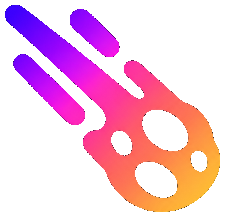 MetoPad gradient meteor logo